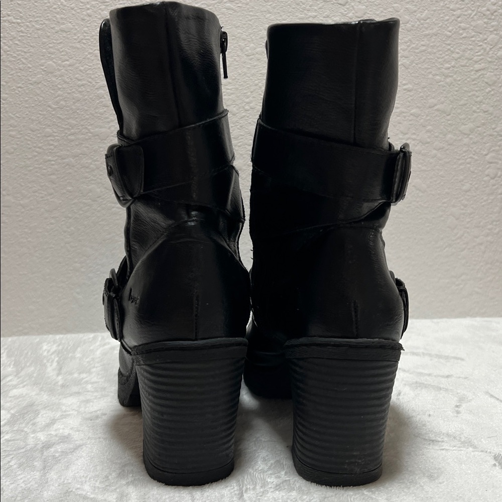 BOC Black Ankle Boots with Buckle Detail - Picture 5 of 6